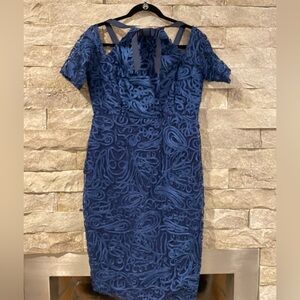 Elegant Blue Lace Dress